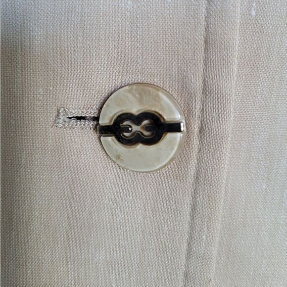 Vintage ESCADA Tan  wool/linen blend Size EU 34/ Small - Picture 10 of 16